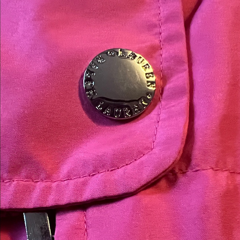 Lauren Ralph Lauren Women Petite Large Pink Lined Windbreaker Jacket - Picture 8 of 8